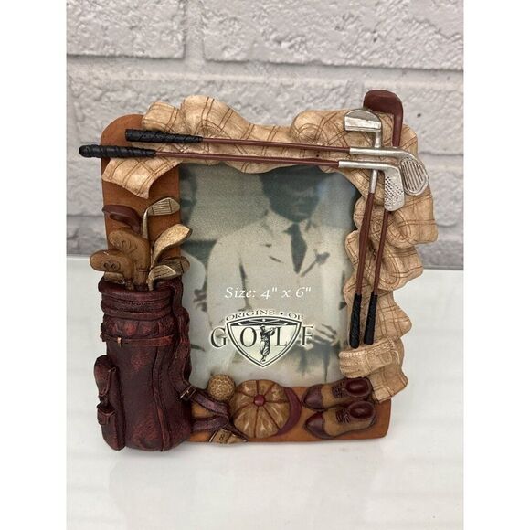 Origins Of Golf Resin Picture Frame 4”x 6” - Picture 1 of 6